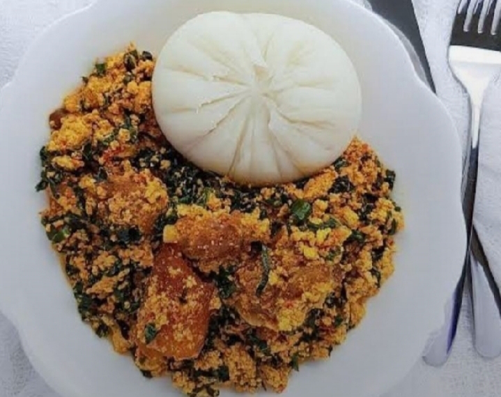 Semo and Egusi soup