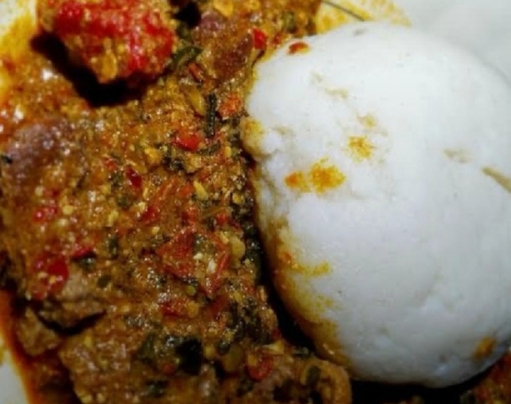 Semo and Bitterleaf soup