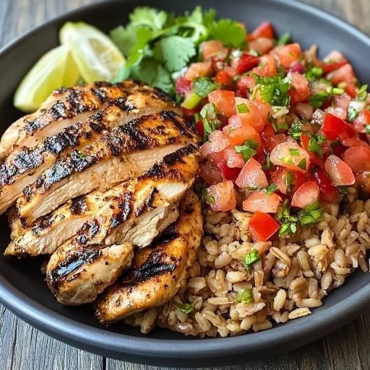 Brown Rice & Grilled chicken