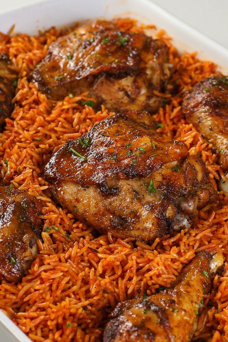 Jollof rice & Fried Chicken