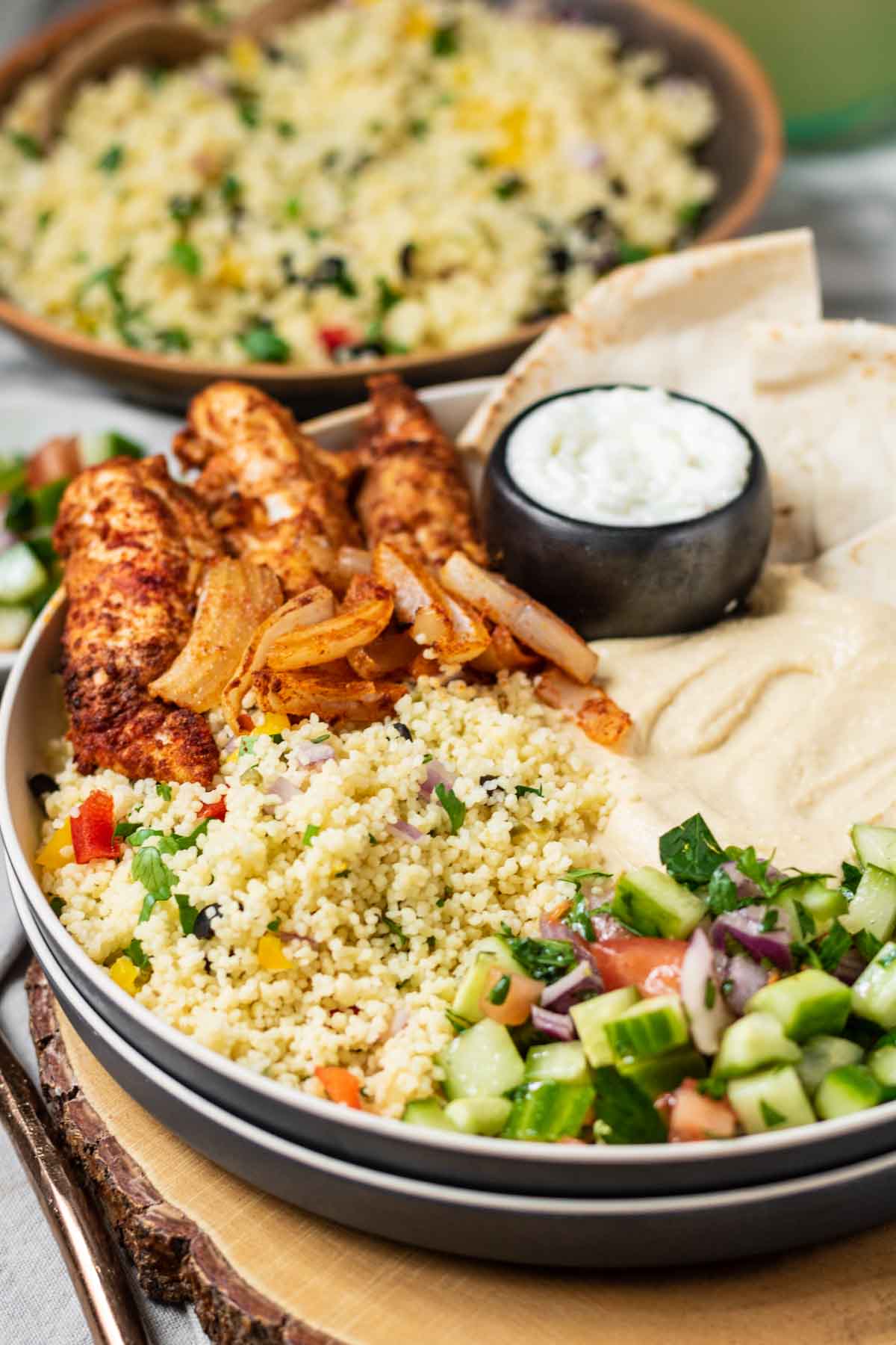 Chicken shawarma plate