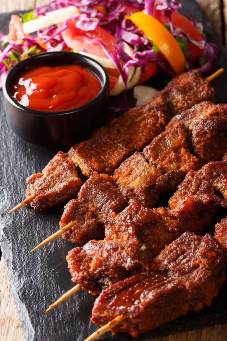 Suya Steak, Chips or Rice