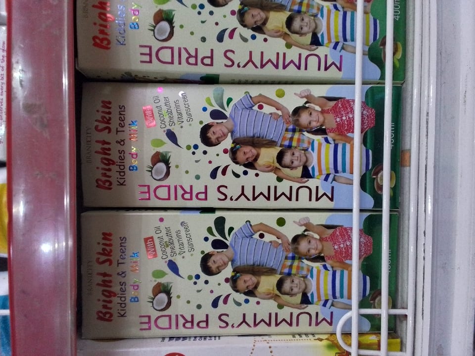 bright skin kiddies & teens body milk