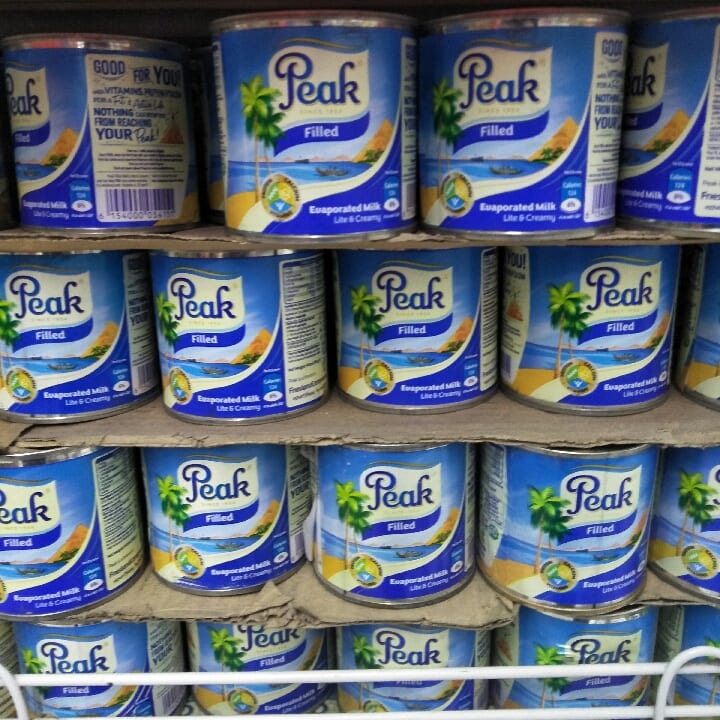 PEAK evaporated milk