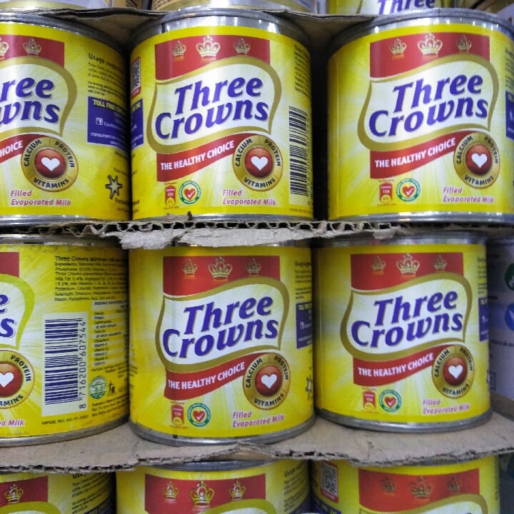 Three crown evaporated milk