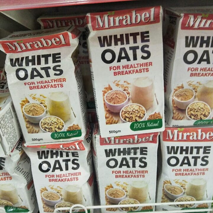 Mirabel White Oats for healthier breakfast . 100% Natural