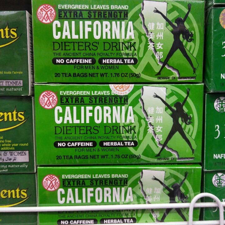 Extra strength California. Dieters' Drink. Ancient China Royalty Formula