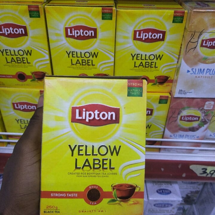 Yellow label Lipton tea. created for Egyptian