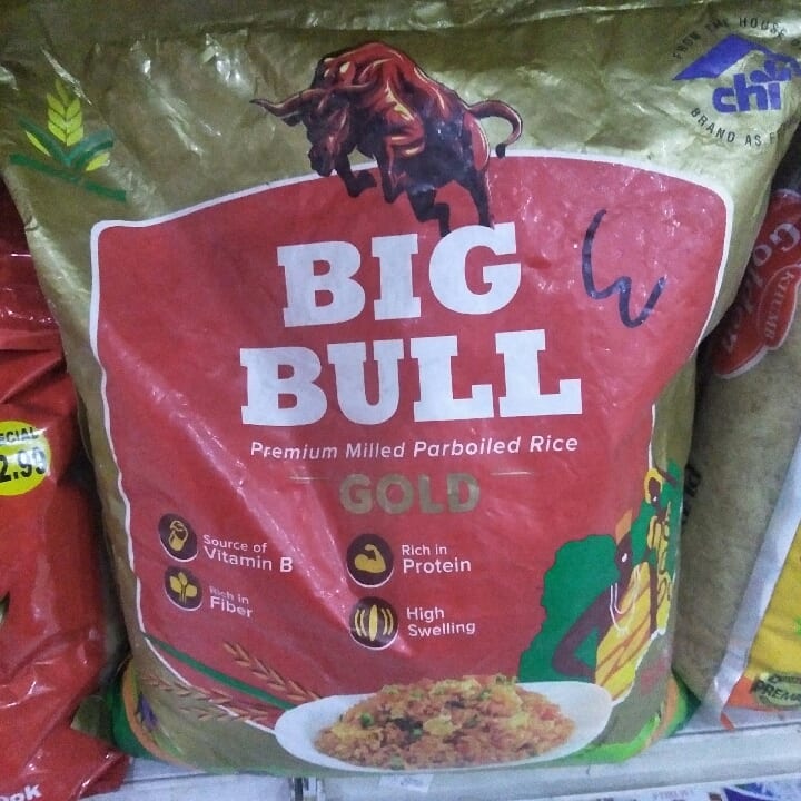 Big Bull Premium milled Parboiled Rice. Gold