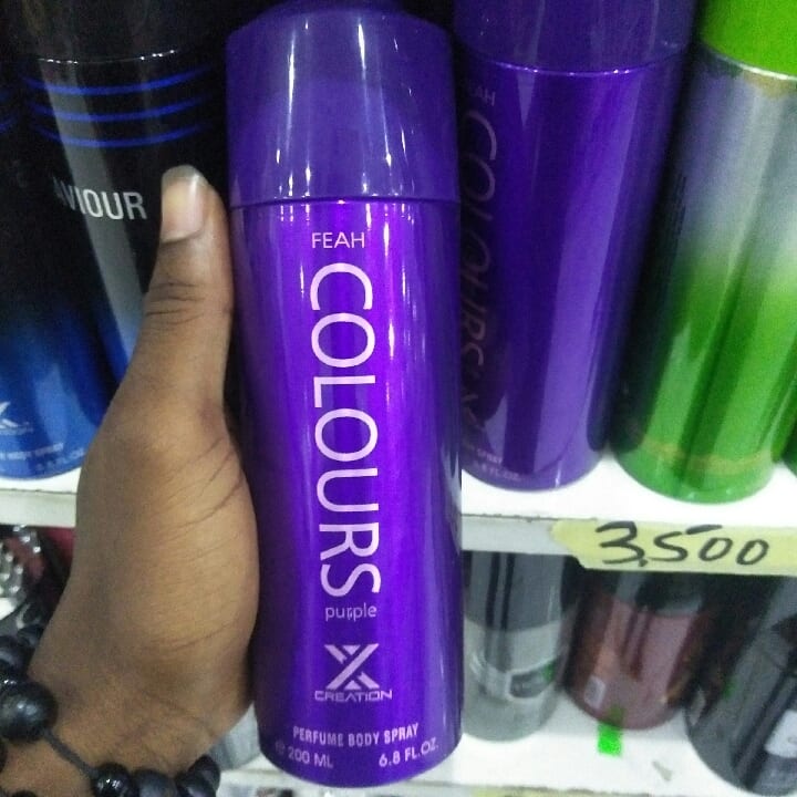 Feah Colours purple Creation perfume body spray