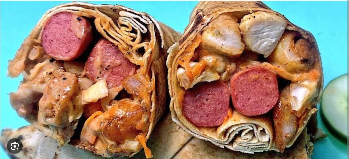 chicken shawarma with sausage