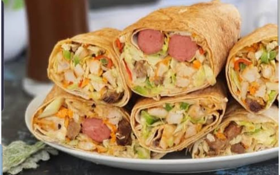 Mexican shawarma with sausage