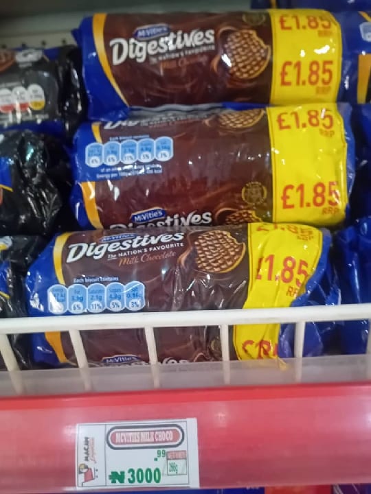 Digestive milk chocolate