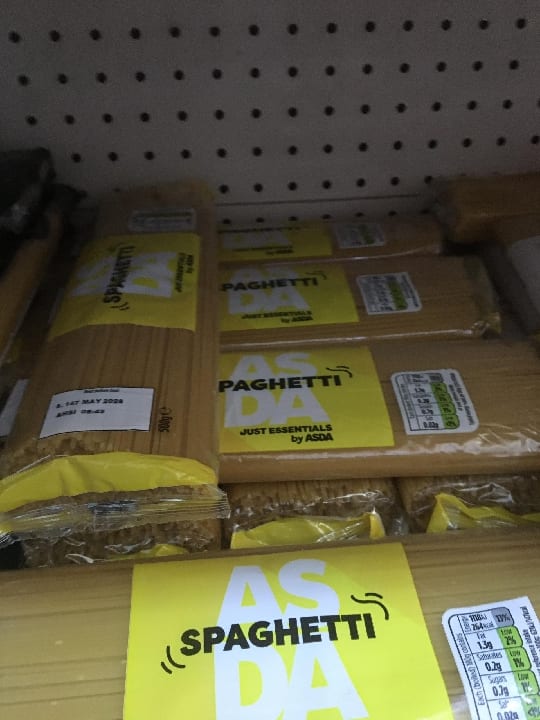 Asda spaghetti 500g
