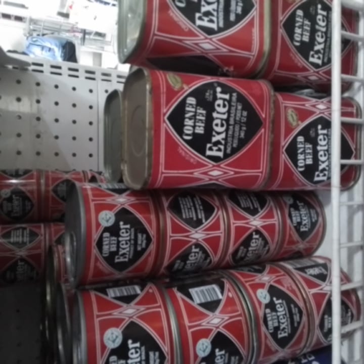 Corn beef exerted 340g