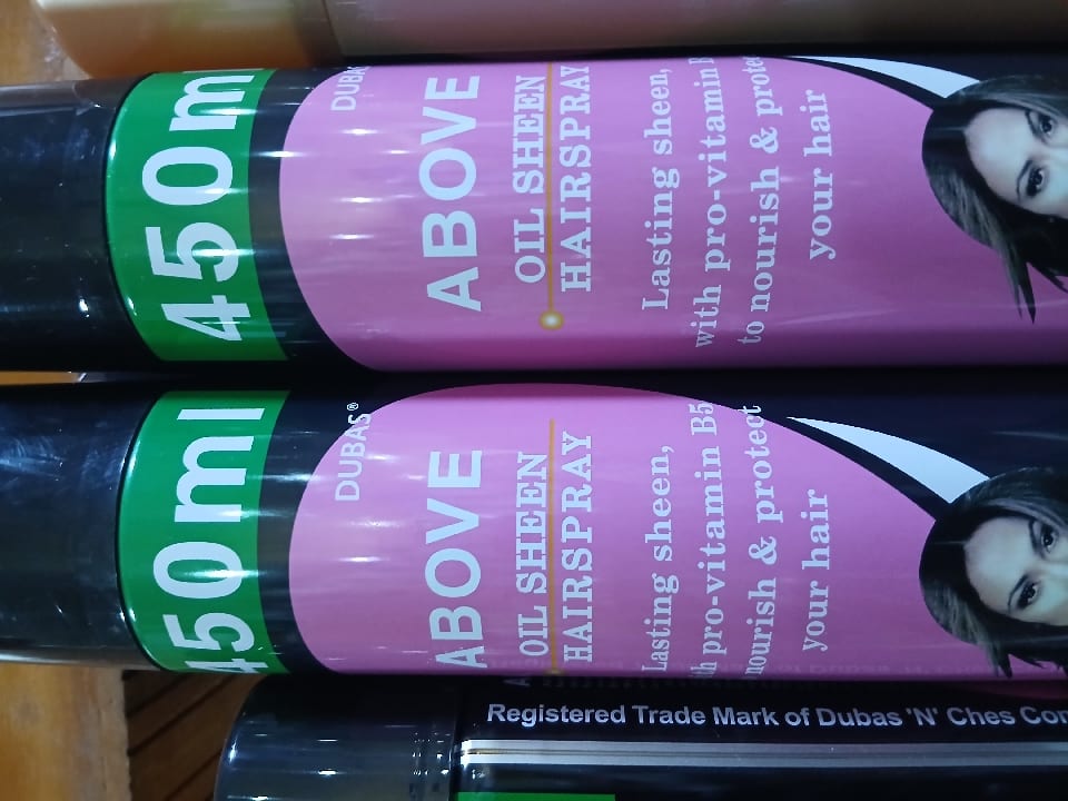 Above oilsheen hairspray 450ml